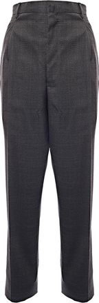 Lanvin Mens Virgin Wool One Pleat Straight Leg Suit Trousers in Grey - Size 46 (Waist)