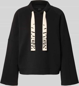 Marc Cain Oversized Sweatshirt mit Tunnelzug in Black, Gr&ouml;&szlig;e 34