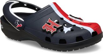 Crocs Mens Classic Houston Texans Clogs In Blue/ Red