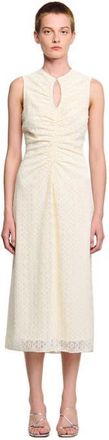 Sandro Lace Keyhole Maxi Dress in Ecru at Nordstrom, Size 42 Eu