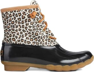 Sperry Top-Sider Saltwater Black boots - women - Calf Leather/Calf Leather/Rubber/Rubber - 10