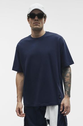 Alo | Double Take Short Sleeve Top in Navy, Size: Medium