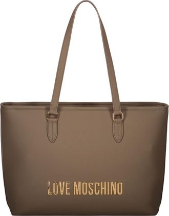Love Moschino Tote Bag met lange handvatten - Dames - Shoppers - Bruin - ONE Size - Tassen