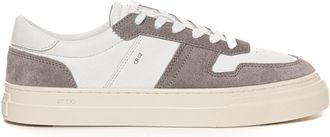 D.A.T.E. Sneakers in pelle con lacci Studio Bianco-grigio D.A.T.E. Uomo