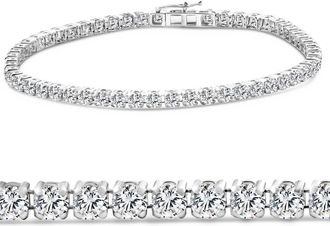 Pompeii3 3Ct Diamond Lightweight 7 Tennis Bracelet 14k Gold Lab Grown