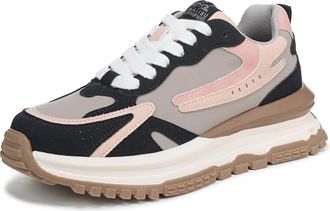 Blowfish Womens Leo Lace-Up Trainers, Navy/Pink, Medium Fit, UK 6