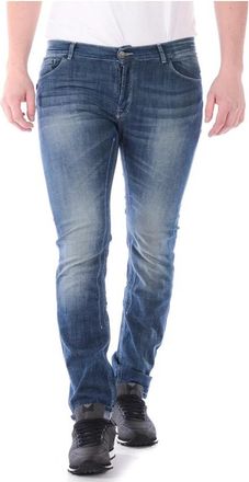 Daniele Alessandrini Jeans - Heren - Slim Fit Jeans - Blauw - W30 - Katoen - Jeans