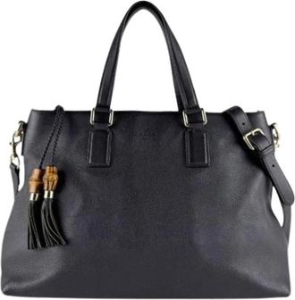 Gucci Pre-owned Vintage Tote Bag - Dames - Vintage Shopper - Zwart - ONE Size - Leer - Vintage
