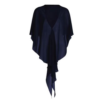 Vera Mont Chiffon Ruffle Stola - Dames - Jassen - Blauw - Maat: M Chiffon