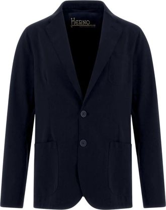 Herno Lichtgewicht Scuba Blazer Onbehandeld - Heren - Blazers - Blauw - M - Jassen
