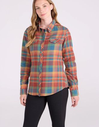 Mountain Warehouse Womens Mountain Warehouse Womens/Ladies Willow Flannel Shirt - Orange - Size: 14