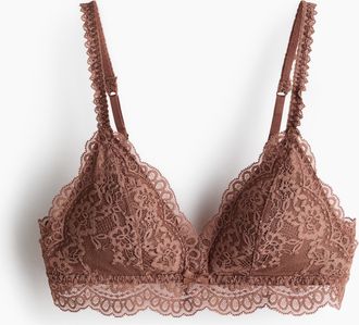 H&M Wattierter Soft-BH mit Spitze - Red