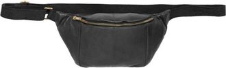 BTF-CPH Leren Bum Bag Zwart met Gouden Accents - Dames - Heuptassen - Zwart - ONE Size - Leer - Tassen