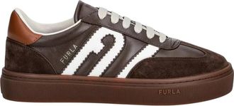 Furla Allegra Veterschoenen - Dames - Sneakers - Bruin - 35 EU - Leer - Schoenen
