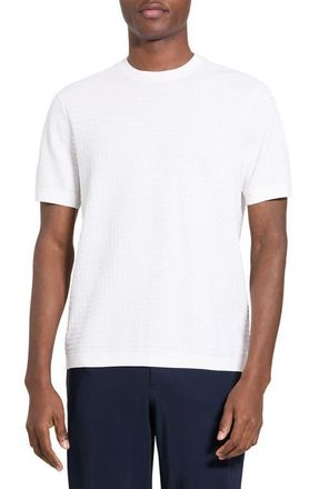 Theory Damian Tactile Crewneck T-Shirt in Winter Ivory at Nordstrom, Size Xx-Large