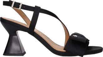 Ganni Mujers Sandalias de Tela Negro