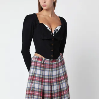 Vivienne Westwood Black Bea Corset wool top