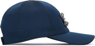 Roger Vivier Womens Rv Crystal-Embellished Baseball Cap Navy