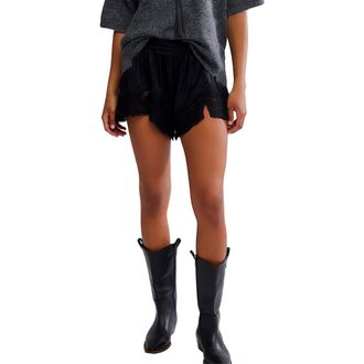 Free People Midnight Muse Pajama Shorts in Black at Nordstrom Rack, Size Medium