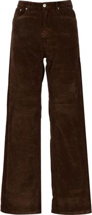 Roy Rogers Wijde Broek - Dames - Wijde Broeken - Bruin - W28 - Katoen - Broeken