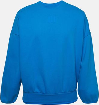 Fear of God X Adidas Blue Logo Graphic Knit Sweatshirt