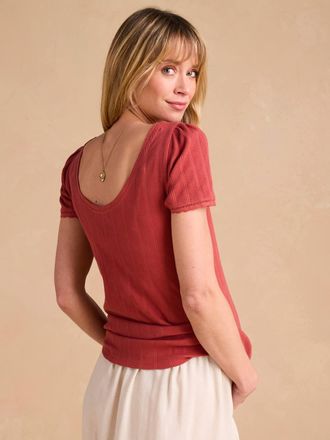 Envie de Fraise Umstandsshirt mit R&uuml;ckenausschnitt ENVIE DE FRAISE terrakotta