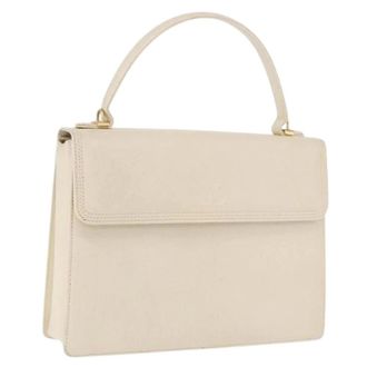 Valentino Pre-owned Vintage Hand Bag - Dames - Pre-owned - Beige - Maat: ONE Size Leer