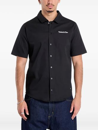 Mitchell & Ness branded short-sleeve shirt - men - Cotton/Elastane - L - Black