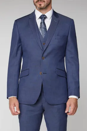Scott Mens Long Sleeve Regular Suit Jacket in Blue - Size 38 (Chest)