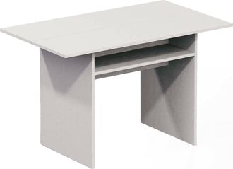 Dmora Consolle Allungabile Agrippino, Tavolo Da Pranzo Con Apertura A Libro, Consolle Multiuso Allungabile, 100% Made In Italy, 120x70h75 Cm, Bianco - Dmora