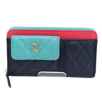 Chanel Pre-owned Vintage Bi-fold Portemonnee - Dames - Pre-owned - Veelkleurig - Maat: ONE Size Leer