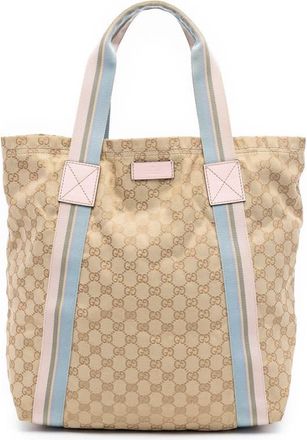 Gucci Pre-owned Gucci GG Canvas Web Tote Ladies L7G36AQ8C8OTV0NS
