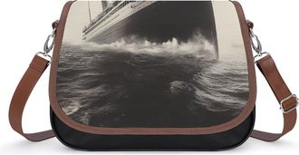 Generic Vintage Titanics-ship Small Womens Crossbody Bags Shoulder Handbag with Adjustable Strap for Travel