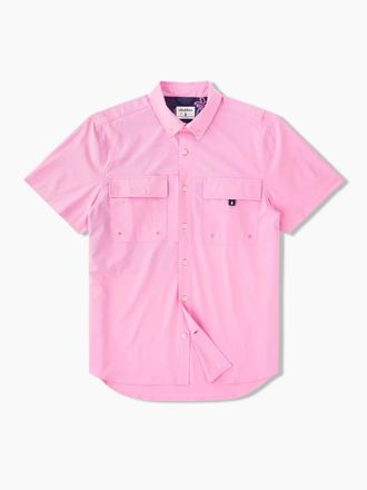 Chubbies The Pink N Proud Shirt Mens Pink Jersey Button-Down DSGL1345