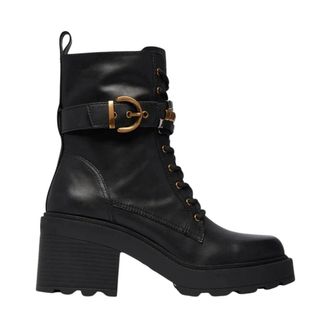 Pinko Pinko, Schoenen, Dames, Zwart, 37 EU, Leer, Altea 01 Enkellaarsjes