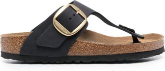 Birkenstock Gizeh Big Fibbia nero, pelle nubuck