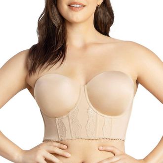 Affinitas Elissa Full Busted Strapless Bustier in European Nude at Nordstrom, Size 30Dd