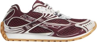 Bottega Veneta Red Lace Up Sneakers
