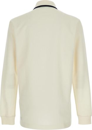 Dolce & Gabbana Mens T-Shirt Ml Piquet White Polyester T-Shirts And Polos
