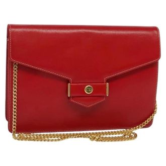 Dior Pre-owned Clutches, female, Red, Size: ONE SIZE Pre-owned Leather Shoulder Bag