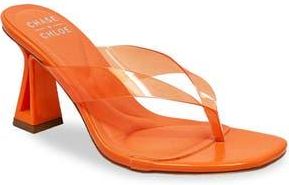 Chase + Chloe by Intouch Footwear Translucent Strap Block Heel Sandal in Orange at Nordstrom Rack, Size 7.5