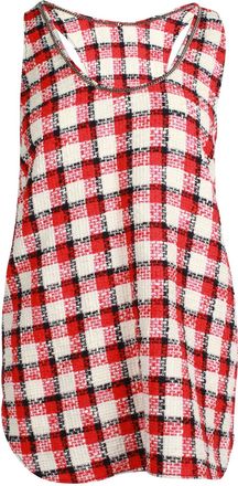 N°21 N°21 Racerback Plaid Tank Top in Red Print Cotton