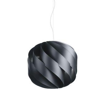 Linea Zero Suspensi&oacute;n 2 Luces Negra En Metal Cromado Cm. 55x52h
