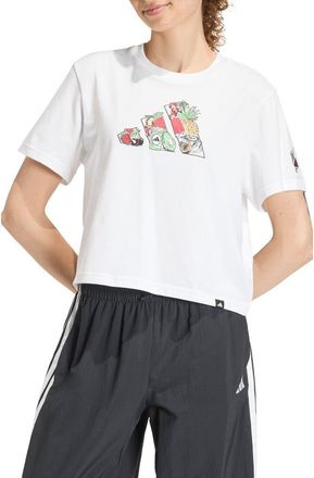 adidas Food Cropped Loose Graphic T-Shirt in White at Nordstrom Rack, Size X-Large