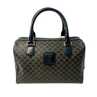 Celine Black Brown Leather Boston Bag (Pre-Owned)