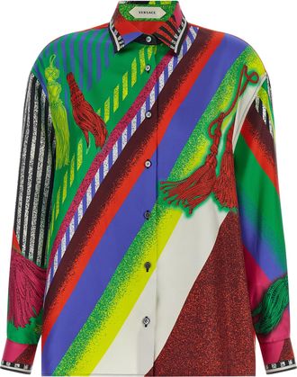 Versace Multicolor Silk Womens Blouse