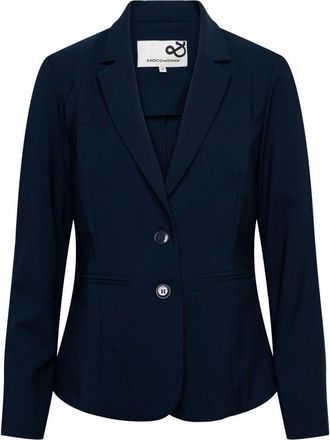 &Co Woman Phileine Heavy Travel Blazer - Dames - Jassen - Blauw - Maat: L Leer