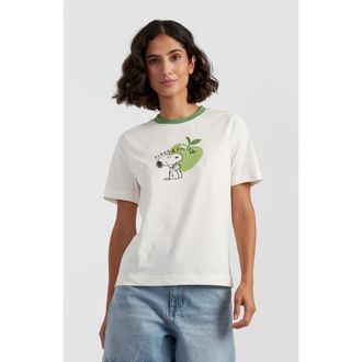 Chinti and Parker Snoopy Apple T-Shirt in Cream at Nordstrom, Size X-Large