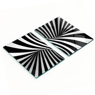 OEM Eleganti E Resistenti Lavagne In Vetro Con Motivo Astratto A Spirale, 2x40x52 Cm