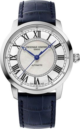 Frederique Constant Fr&eacute;d&eacute;rique Classics Premiere Mens Blue Watch FC-301MPWD3B6 Leather - One Size